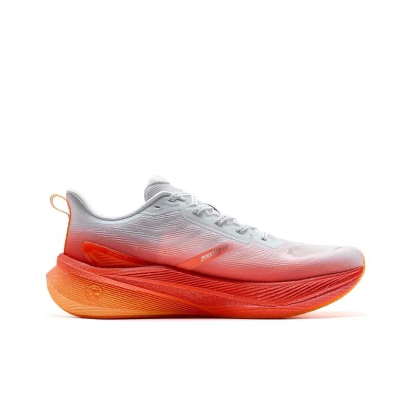 XTEP 2000km 3.0 Slip Resistant And Abrasion Resistant Coverage Low Top Training Running Shoes Men's Laser Red New White-1