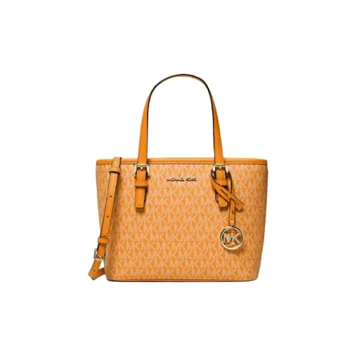 MICHAEL KORS Jet Set Coated Canvas Tote Bag Shopping Bag Crossbody One Shoulder Handbags Extra Small Women's Orange