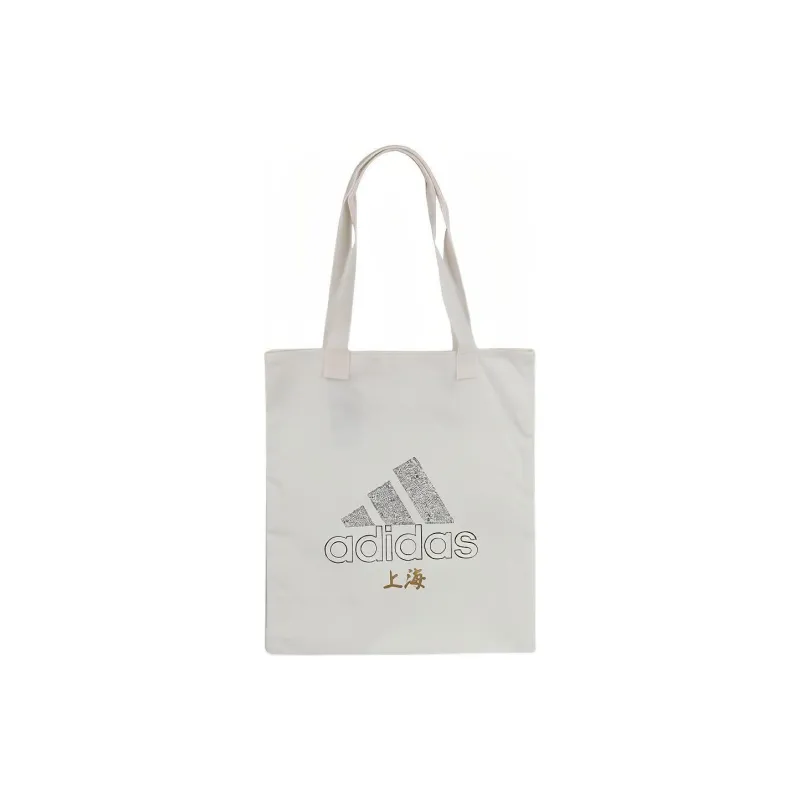 Adidas Cotton Tote Bag Shopping Bag Handbag Shoulder Bag Regular Unisex White-0
