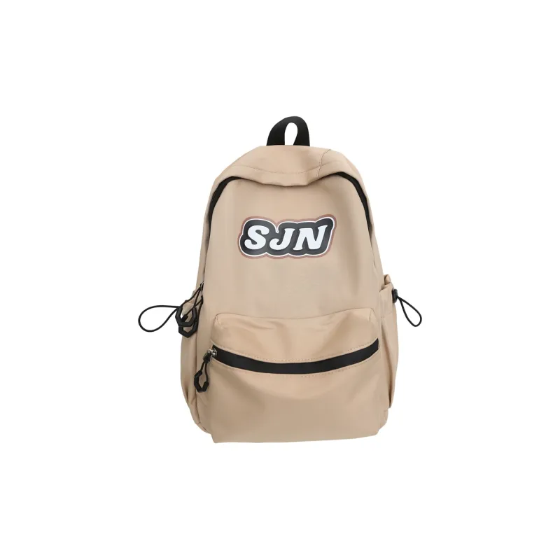GOBLIN SHARKS 1759 Nylon Backpack Large Size Unisex White/Black/Khaki/Blue/Pink-16
