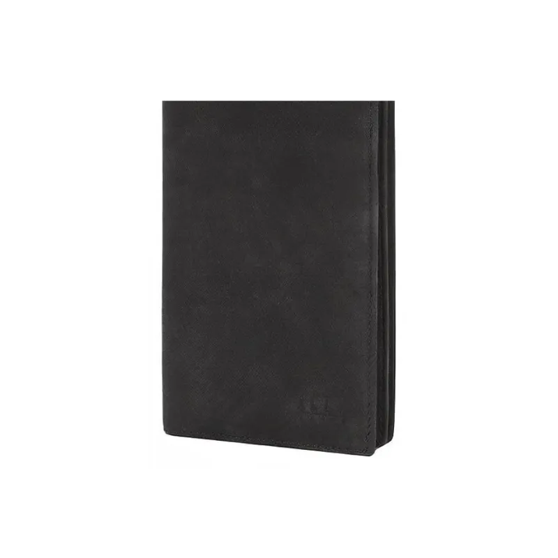 ELLE HOMME Cow Leather Wallet Regular Men's Solid Color-2