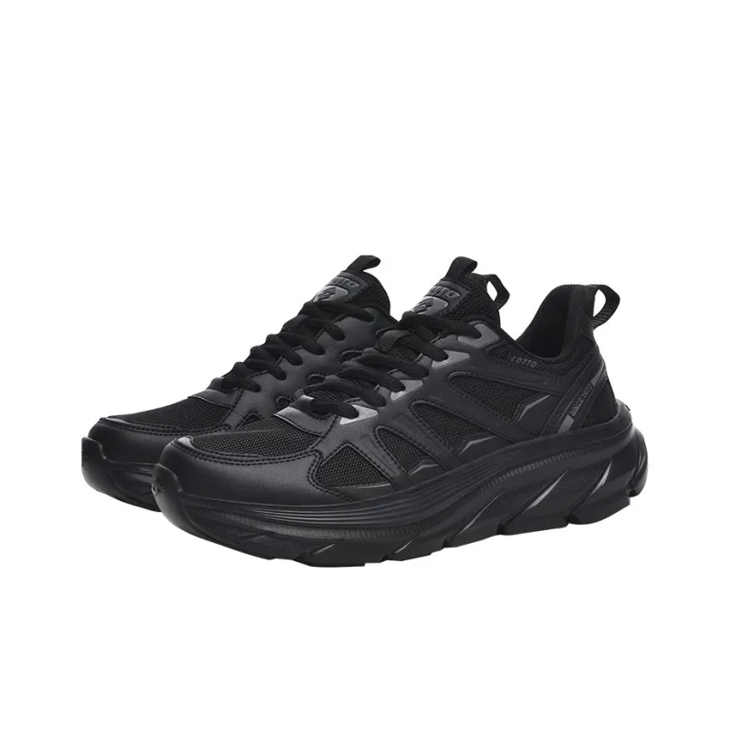 LOTTO Shock Absorbers With Slip Resistant And Abrasion Resistant Properties Low Top Outdoor Shoes Men's Black-1