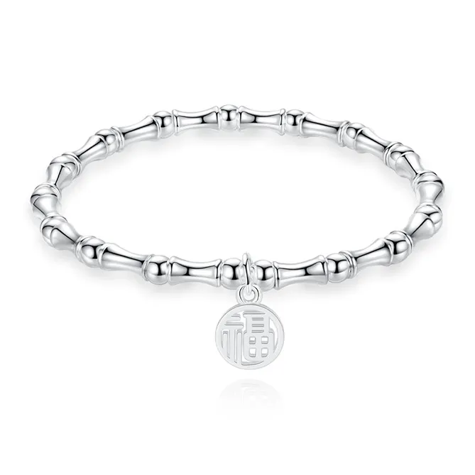 CHINA GOLD 990 Silver Bracelets Women's-0