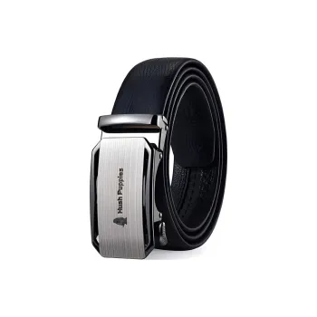 Hush Puppies Cow Leather Belts Men's Black Width  3.5cm