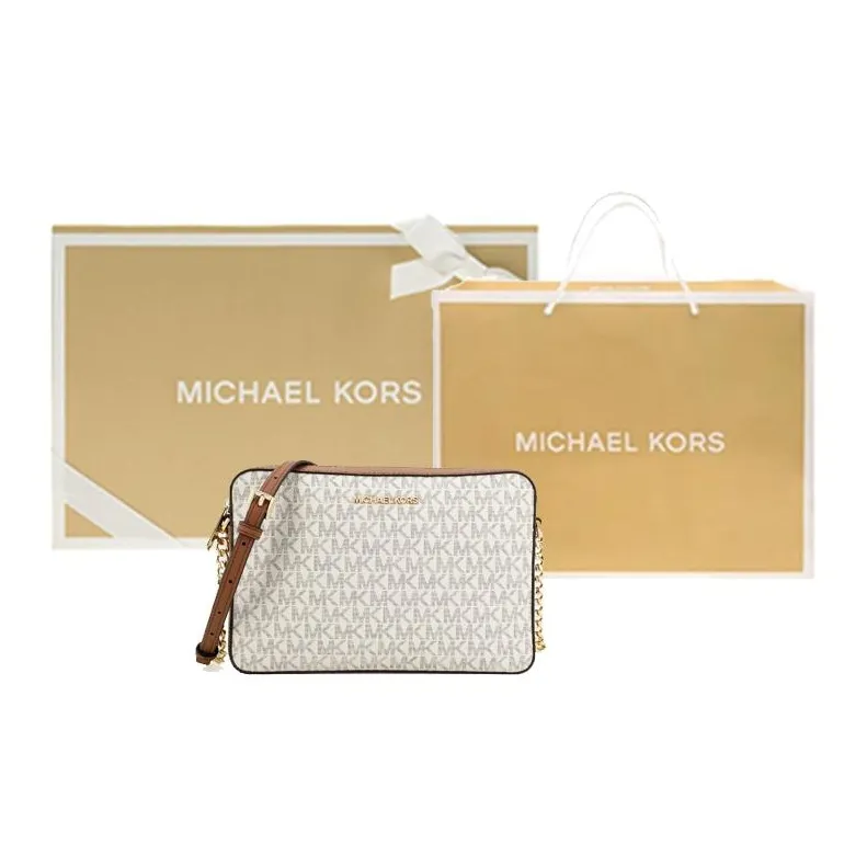 MICHAEL KORS Jet Set Cow Leather Camera Bags Shoulder Bags Women's Vanilla & Brown-9