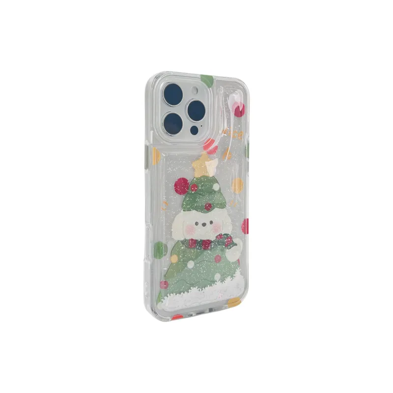 Wei Xin TPU Material Snowflake Lava Christmas Tree Phone Cases Compatible With IPhone 16/15 Pro Max/Apple 13/14 Pro/Max-1