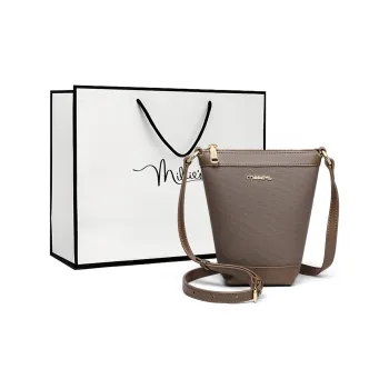 MILLIE'S Synthetic Leather Shoulder Bag, Crossbody Bag, Bucket Bag Mini Women's Elephant Gray