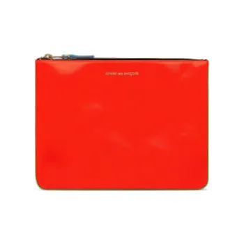 CDG Goatskin Wallet Regular Women's Green/Orange