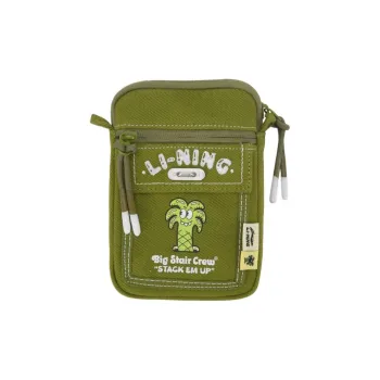 LiNing Steven Harrington Collaboration Fabric Shoulder Bag, Crossbody Bag Unisex Moss Olive Green