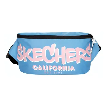 Skechers Polyester Crossbody Bag Sling Bag Fanny Pack Small Size Unisex Pink Blue