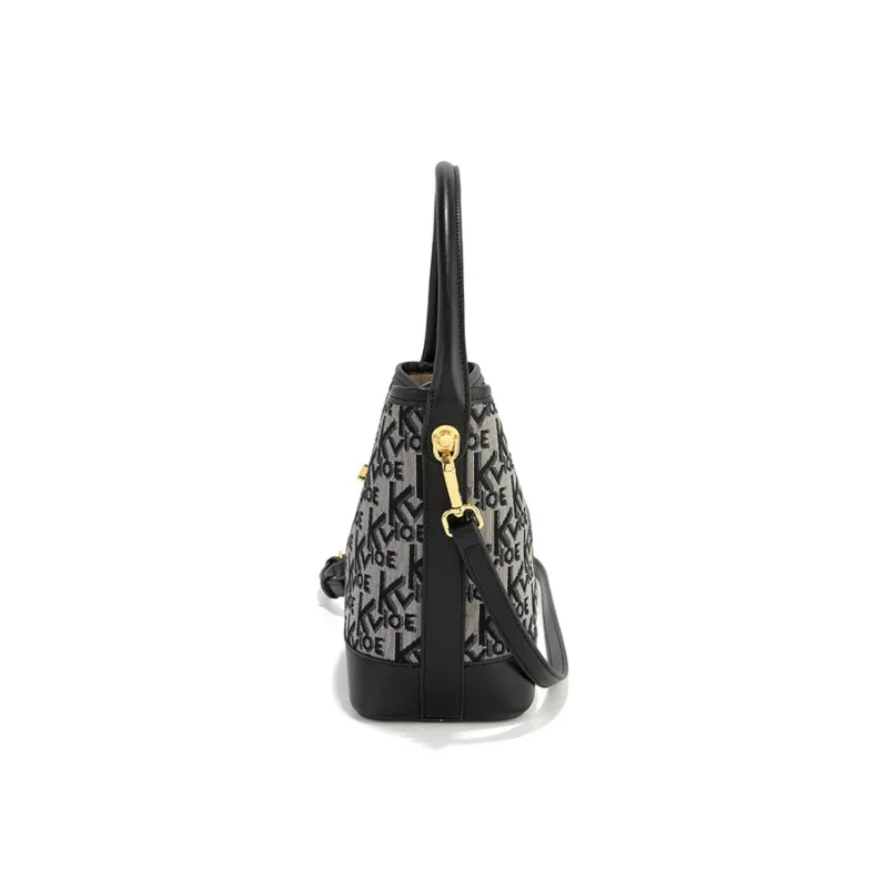 CLEVER& KETCH PU Handbag Bucket Bag Regular Women's K Letter Black/Diamond Black-2