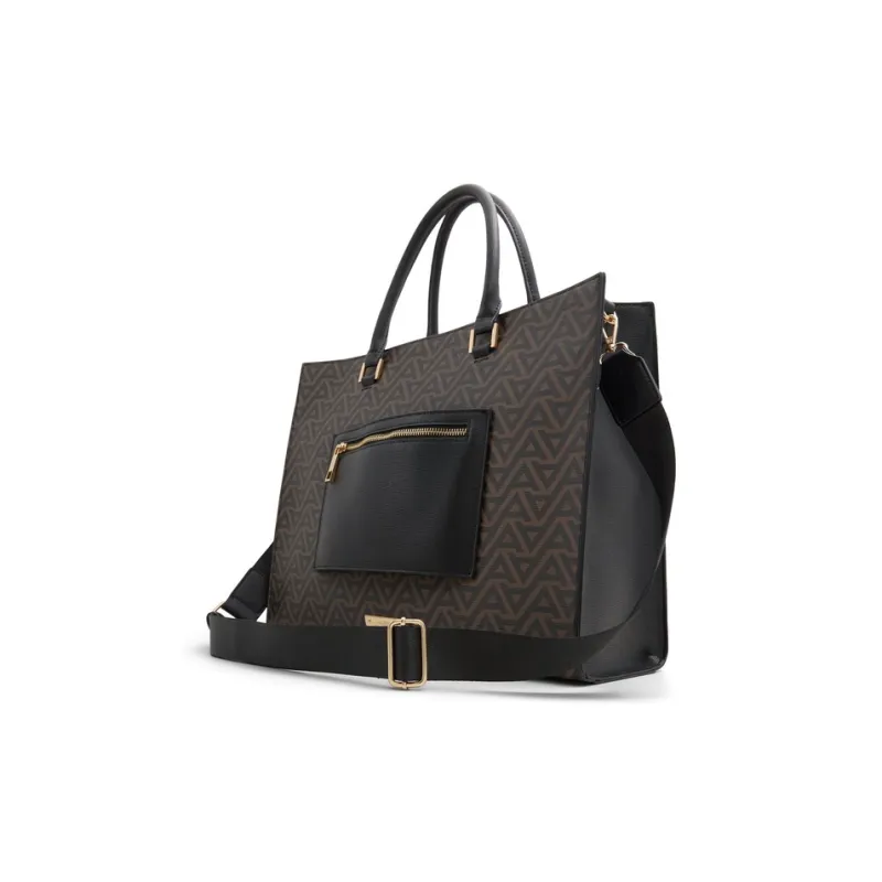 ALDO Artificial Leather Crossbody Handbags Large Size Women's Black/Mixed Color-4
