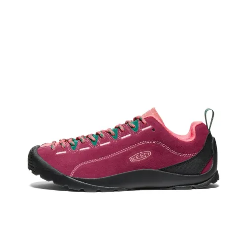 KEEN Jasper Anti-Slip Wear-Resistant Low-Top Outdoor Shoes Women's Red Black