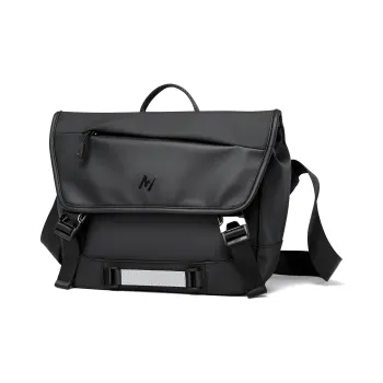 MOYYI PVC Messenger Bag Crossbody Bags Men's Black
