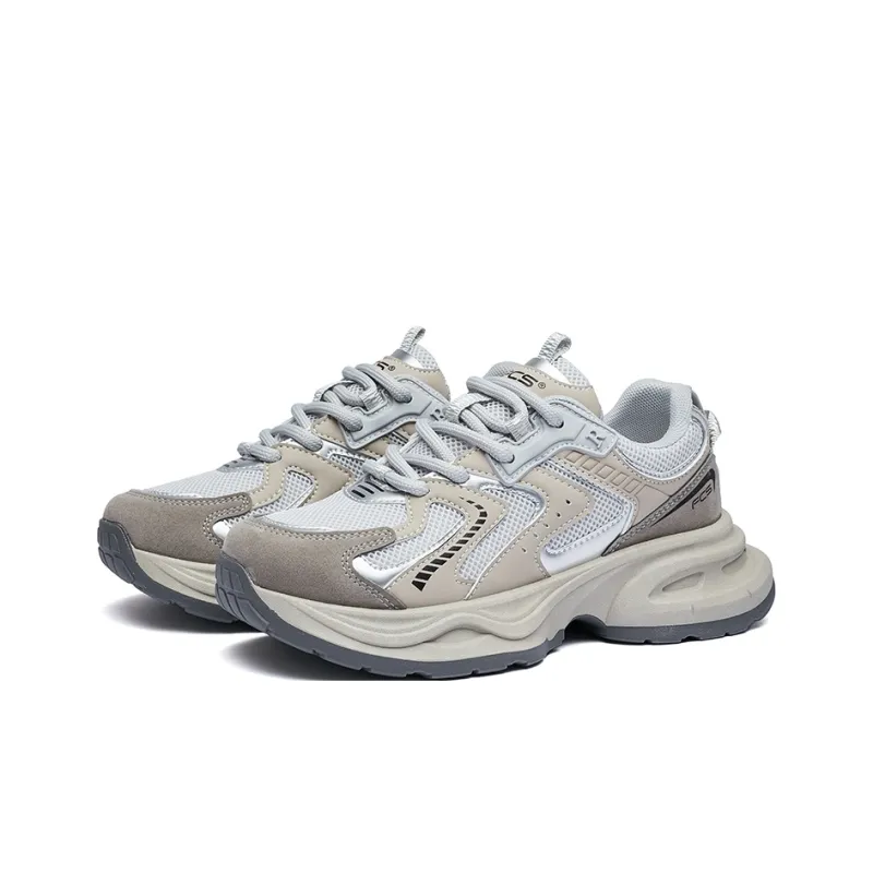 Fawn Miri Chunky Sneakers Women's Low Top White/Gray-1