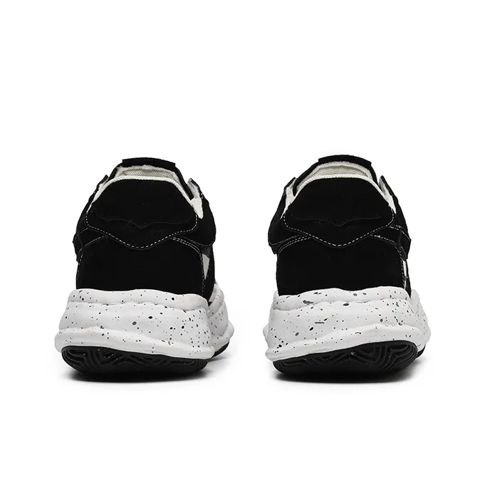 Angelmi Anti Slip Wear Resistant Low Top Skateboard Shoes Unisex Black-4