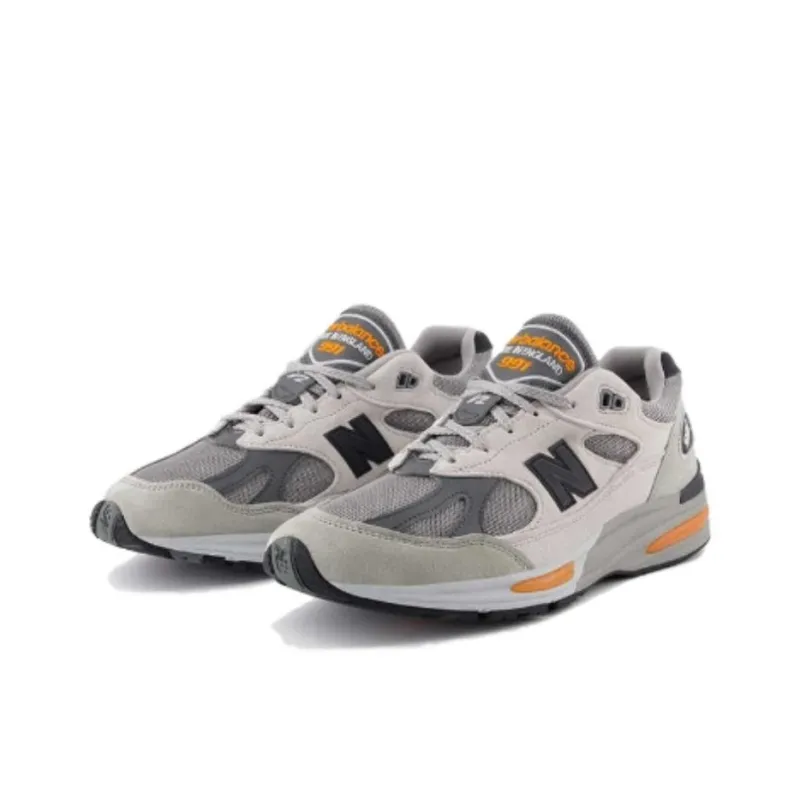 New Balance 991v2 MiUK Pelican Grey Orange-1