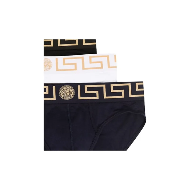 VERSACE Medusa Waistband 3 Pack Briefs-4