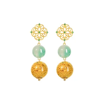 JIAHAOJADE Dulong Jade African Jade Hoop Earrings Women's