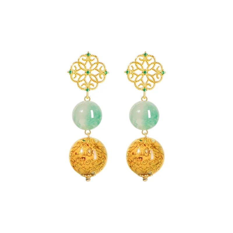 JIAHAOJADE Dulong Jade African Jade Hoop Earrings Women's-0