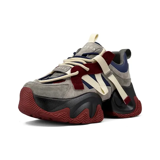 ZSBELLA Anti Slip And Wear Resistant Height Increasing Low Top Chunky Sneakers Women's-1