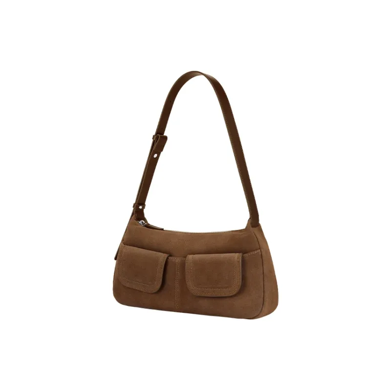 ANDFEEL Cow Leather Shoulder Bag Regular Women's Light Brown/Dark Brown-7