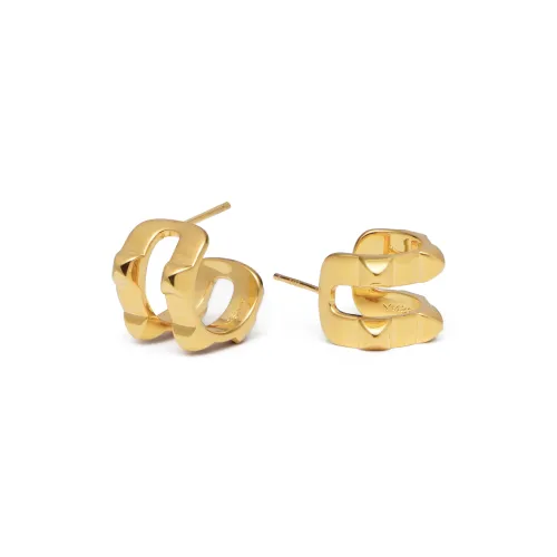 RSNY Gold Plated Copper Stud Earrings Women's