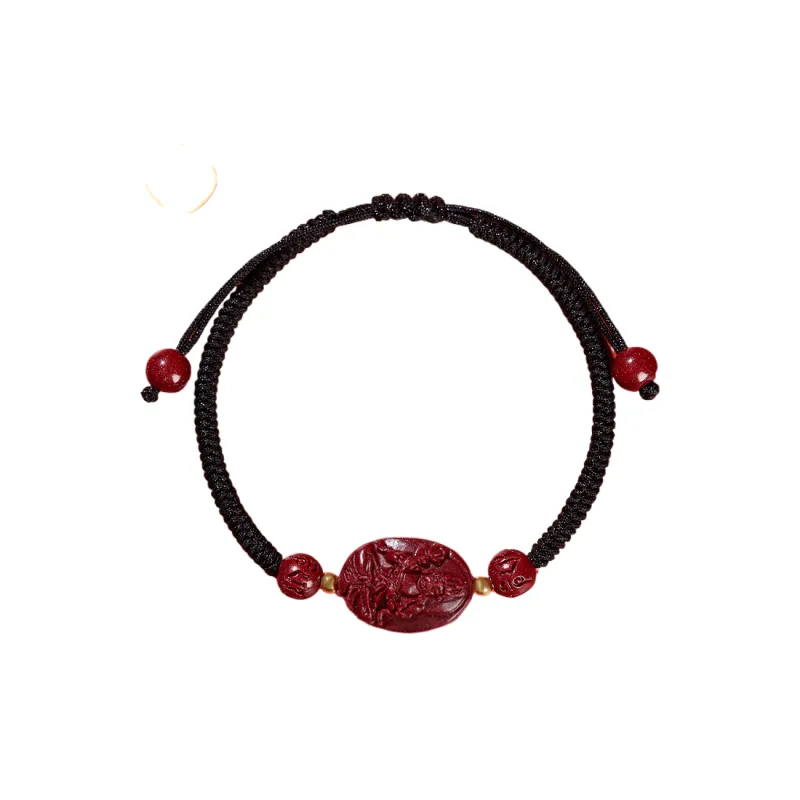 LOVING Reconstructed Cinnabar Bracelets Unisex-25