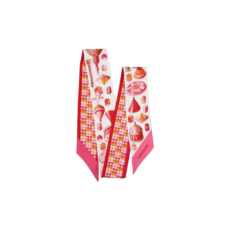 Ferragamo Renaissance print Scarf-1