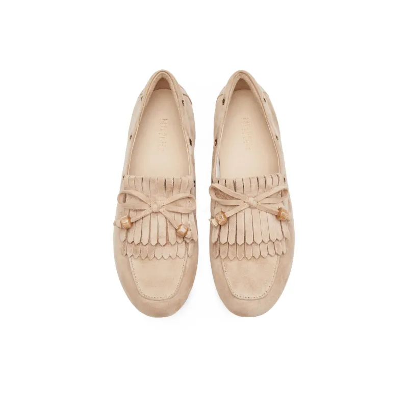 Joypeace Serpent Auspicious Collection Lazy Holiday Loafers Women's Apricot-8