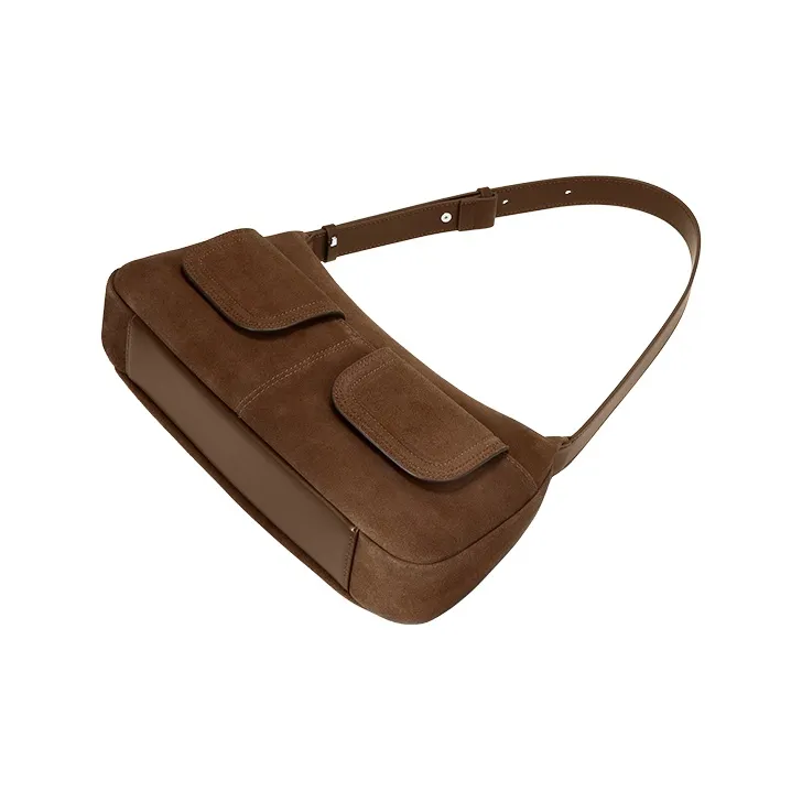 ANDFEEL Cow Leather Shoulder Bag Regular Women's Light Brown/Dark Brown-8