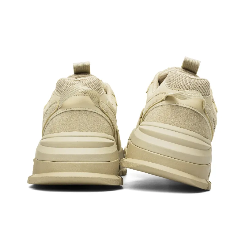 JEEP SPIRIT Cushioning Anti Slip Wear Resistant Breathable Height Increasing Low Top Chunky Sneakers Men's Light Sandy-6