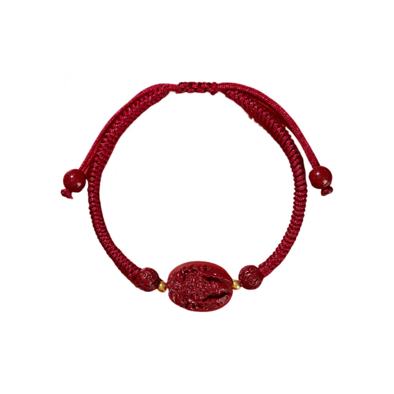 LOVING Reconstructed Cinnabar Bracelets Unisex-0
