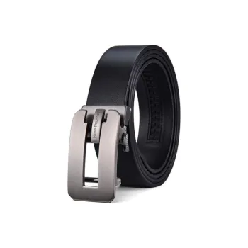 Hush Puppies Cow Leather Belts Men's Black Width 3.5CM
