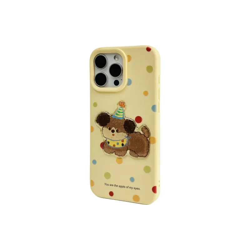 Wei Xin TPU Material Yellow Patch Puppy Phone Cases Compatible With IPhone 16/15 Pro Max/Apple 13/14 Pro/Max-2