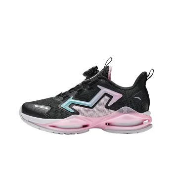 Antakids Tenacious Core Lightweight Cushioning Low Top Kids' Running Shoes Black/Cute Pink Teenagers