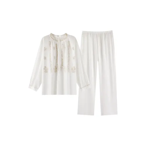 ZumashL Luxury Designer Series Pajama Set Women's Australian White Pearl