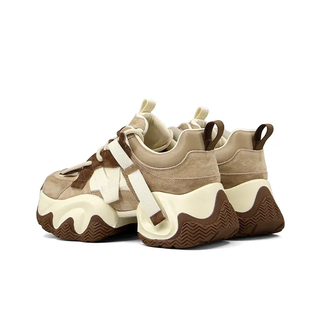 ZSBELLA Anti Slip And Wear Resistant Height Increasing Low Top Chunky Sneakers Women's-8