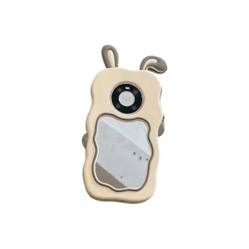 BYZ Silicone Material Bunny Ears Mirror Compatibility Huawei Mate40/50/60 Pro P40/P40 Pro Phone Case
