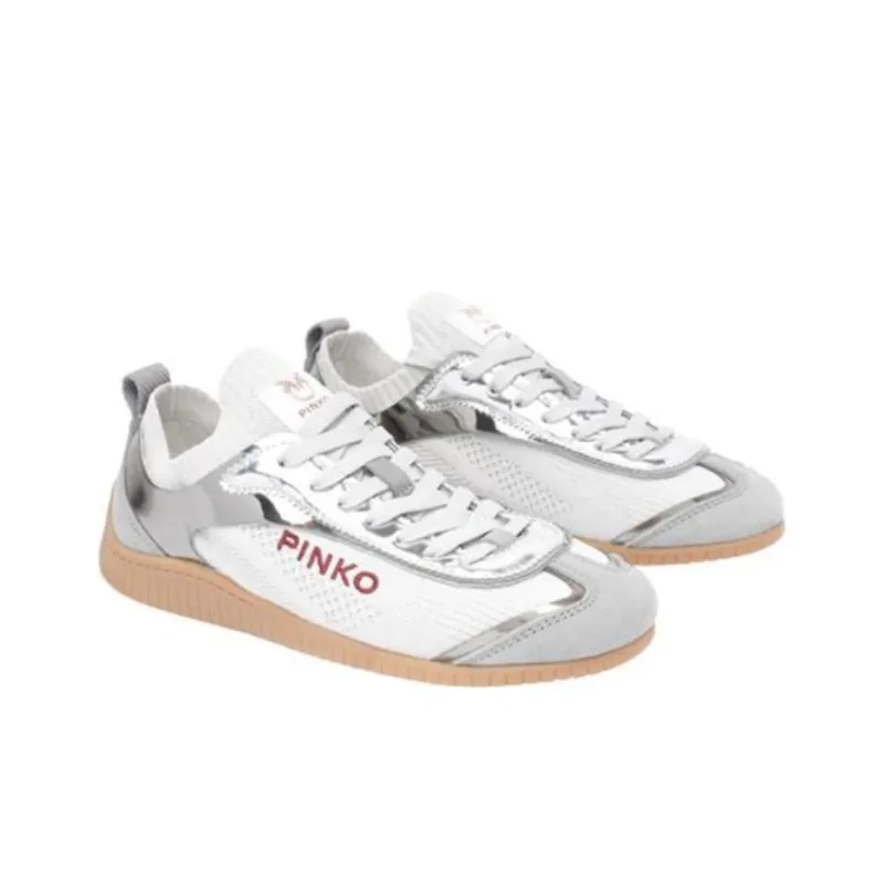 PINKO Logo Embroidered Low Top Sneakers Women's-3