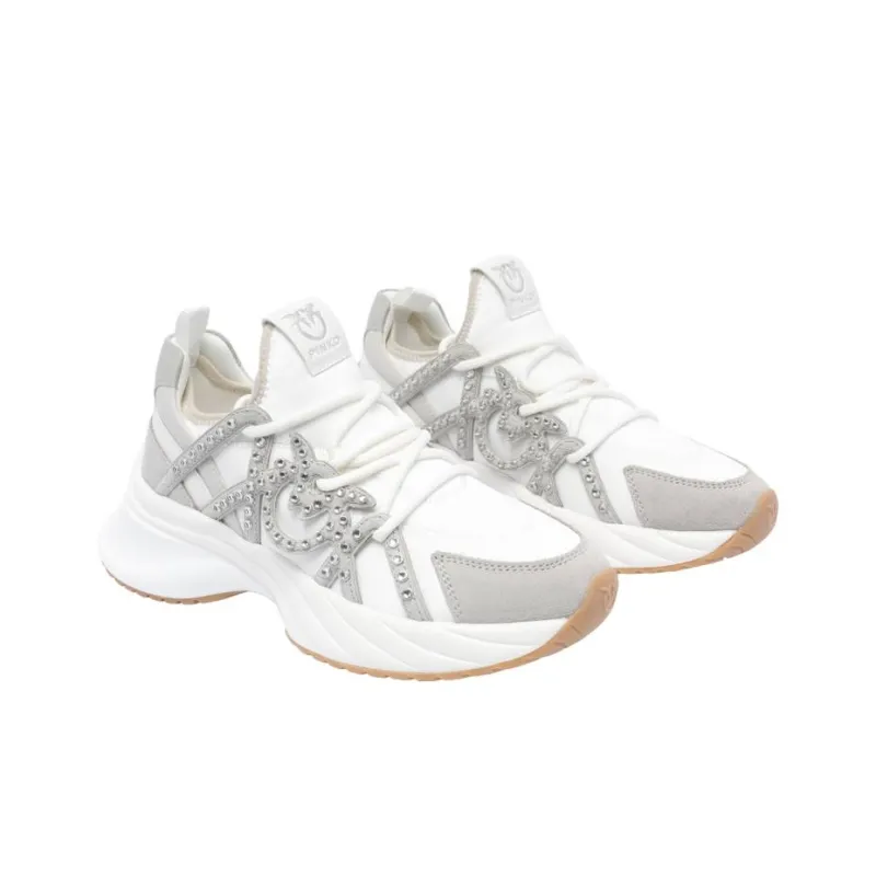 PINKO Stud Detailed Lace Up Sneakers Women's-2