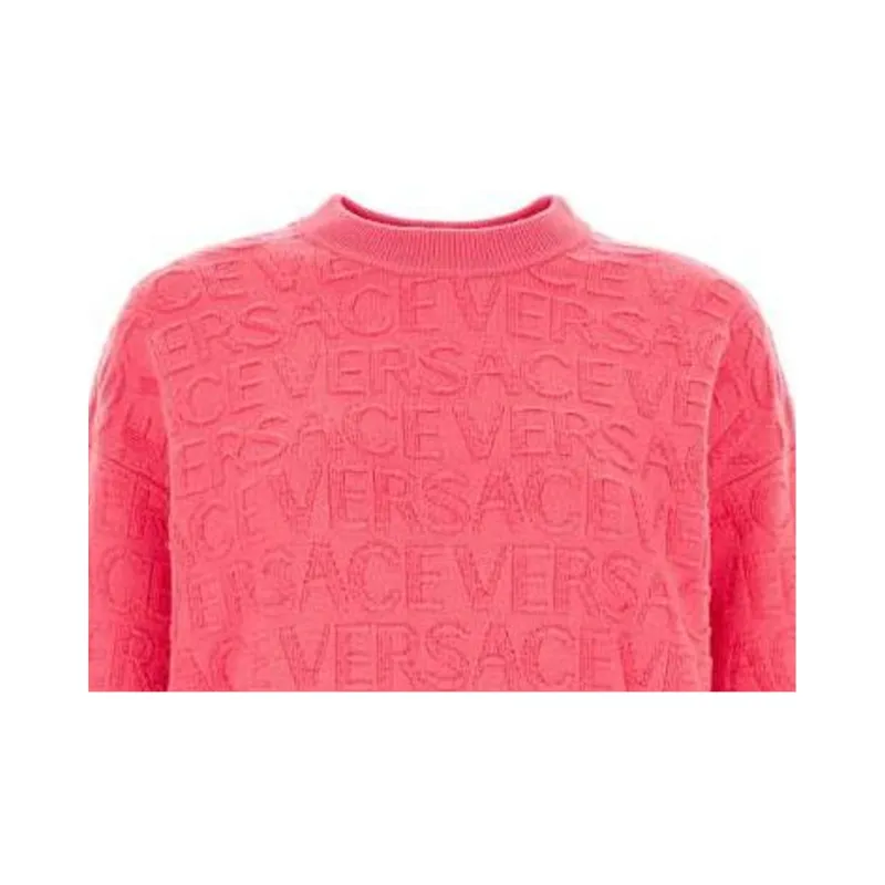 VERSACE X Dua Lipa Monogrammed Crewneck Knit Jumper-2