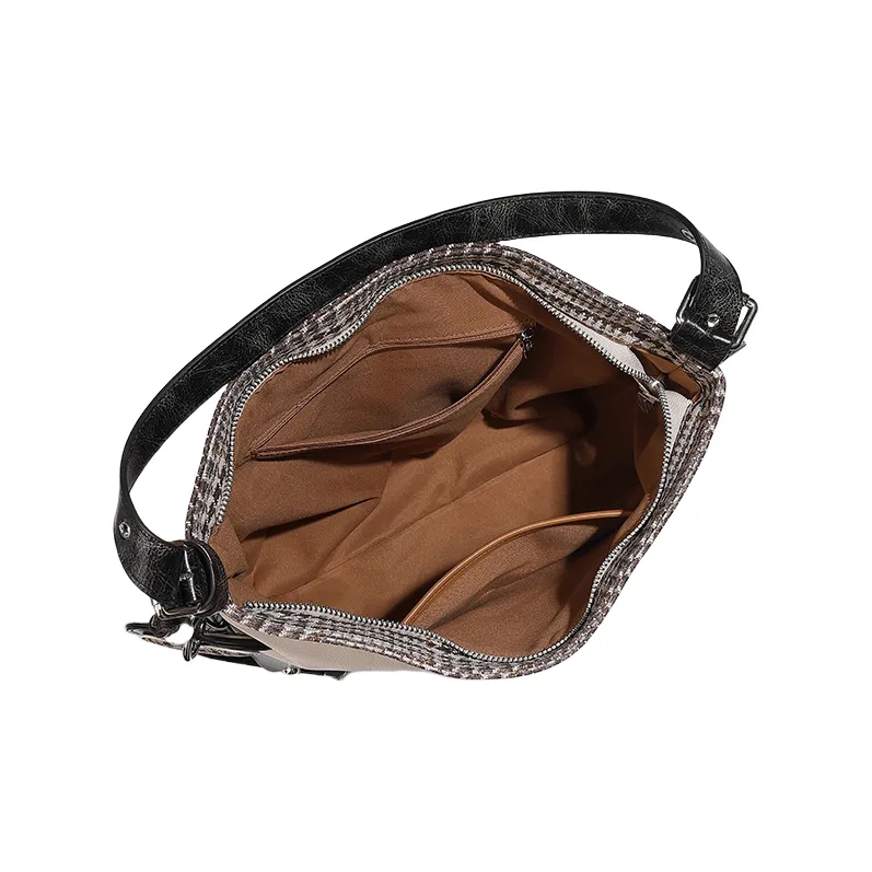 OCTSUI PU Shoulder Bag Regular Women's Off White/khaki-5
