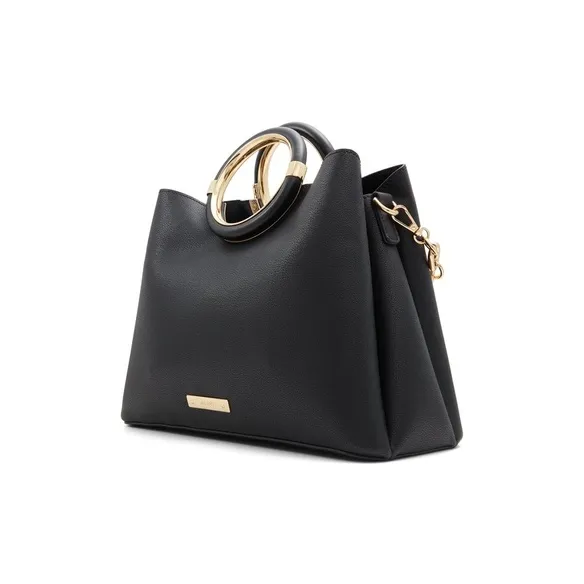 ALDO Artificial Leather Crossbody Handbag Medium Size Women's Beige/Black-4