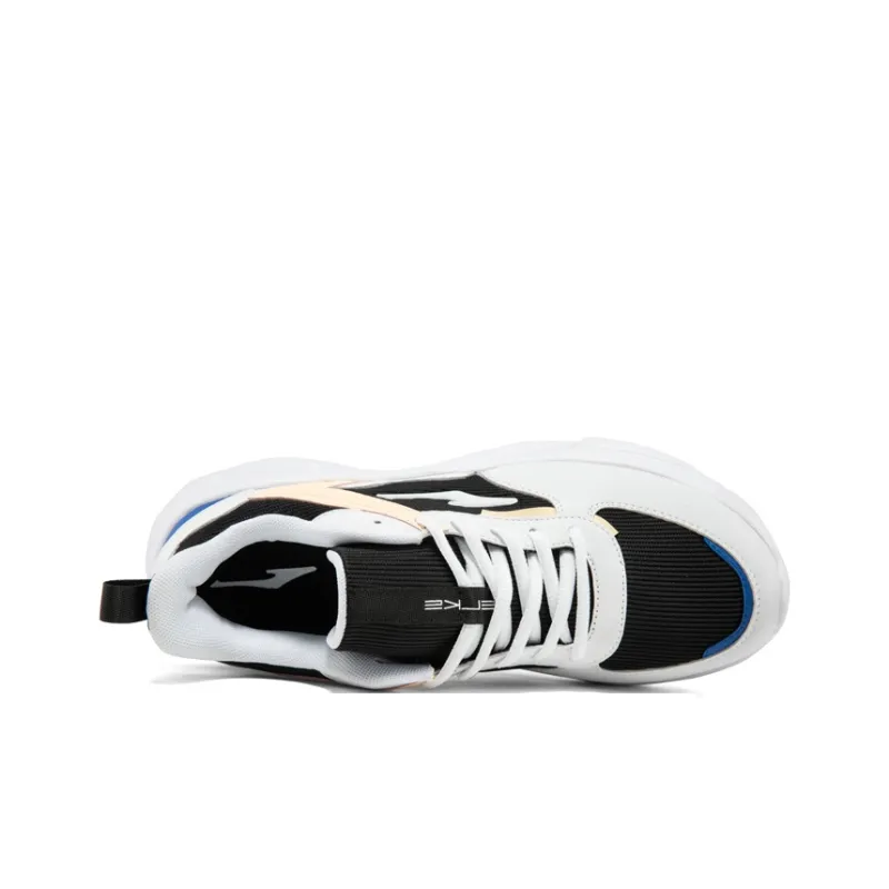 Erke Low Top Chunky Sneakers Men's White Black-4