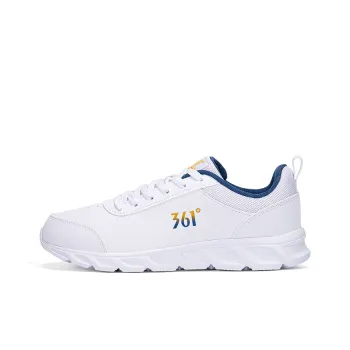 361° Cushioning Slip Resistant Low Top Running Shoes Men's White Blue