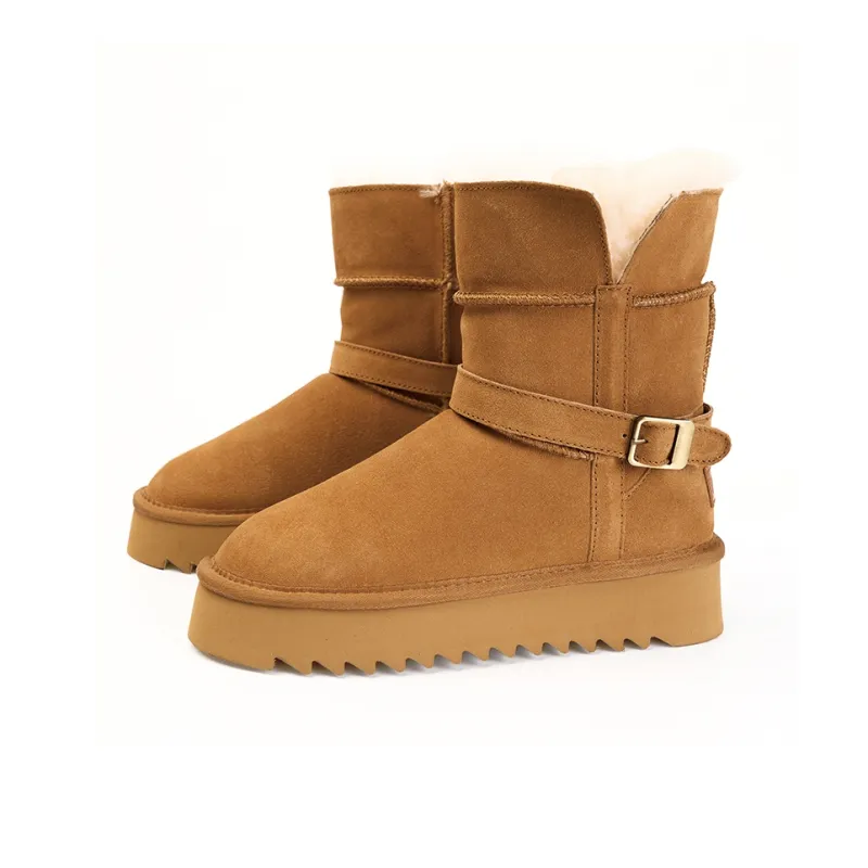 ABIDJAN Warm Winter Series Warm Height Increasing Crew Snow Boots Women's-0