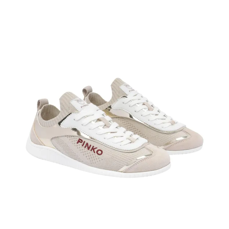 PINKO Logo Embroidered Lace Up Sneakers Women's-3