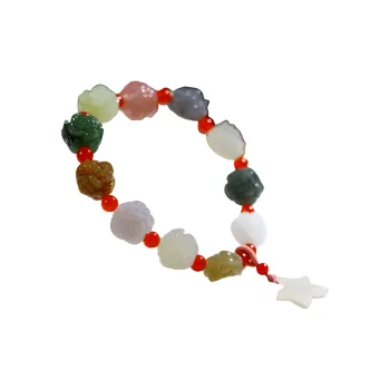 Jade Charm Yao Hetian Jade Bracelets White Jade/Pale Greenish White Jade Women's
