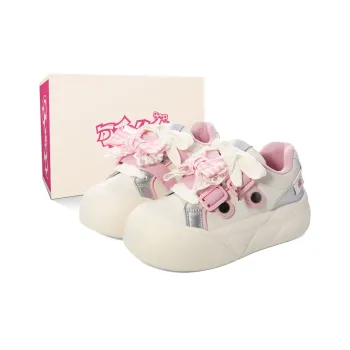 Lovely You Lightweight Anti Slip And Wear Resistant Low Top Skateboard Shoes Women's Pink Silver